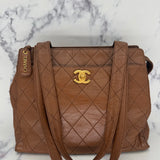 Chanel Brown Matelasse Tote