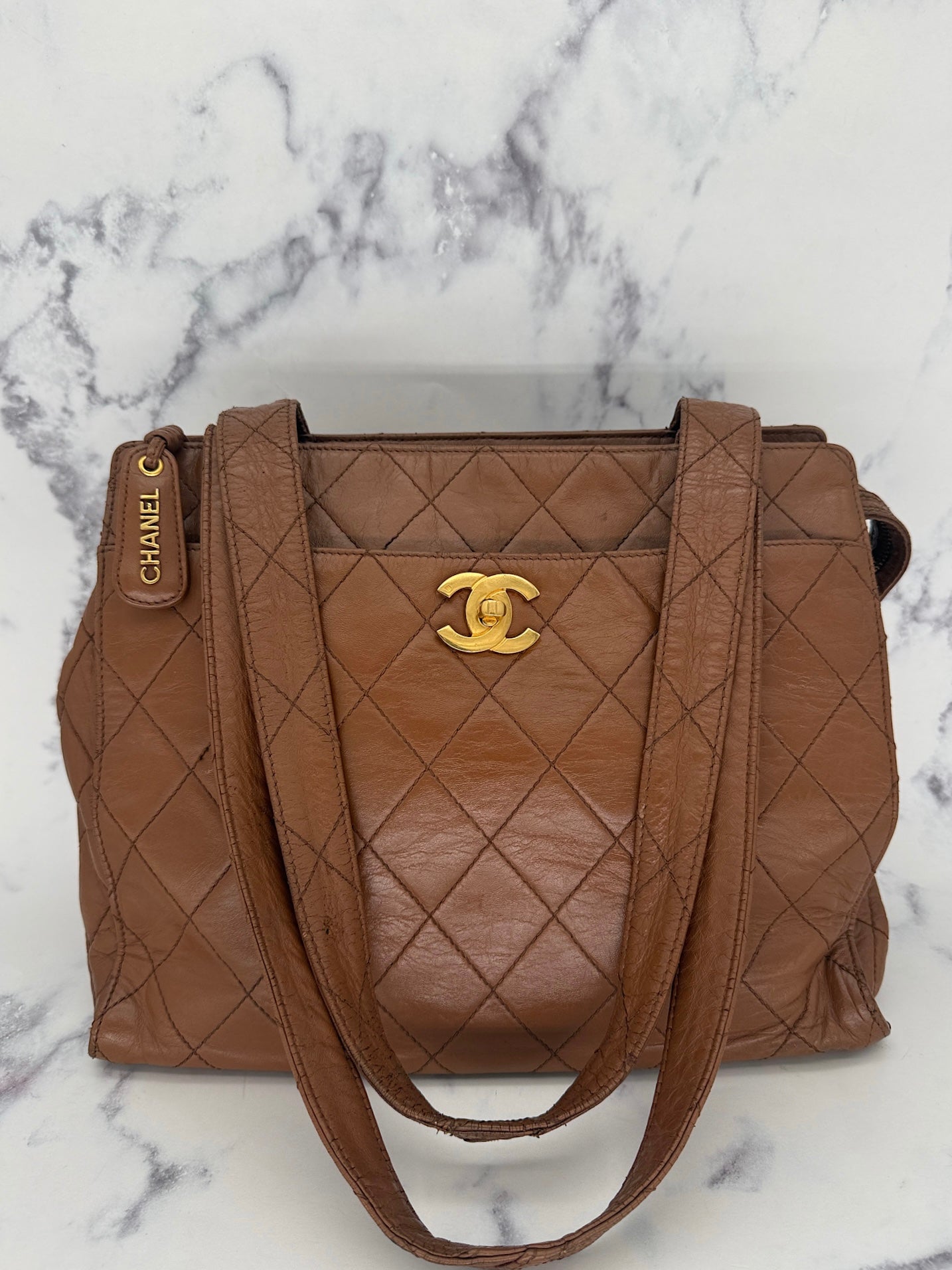 Chanel Brown Matelasse Tote