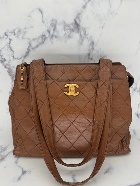Chanel Brown Matelasse Tote