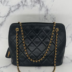 Chanel Black Matelasse Shoulder Bag