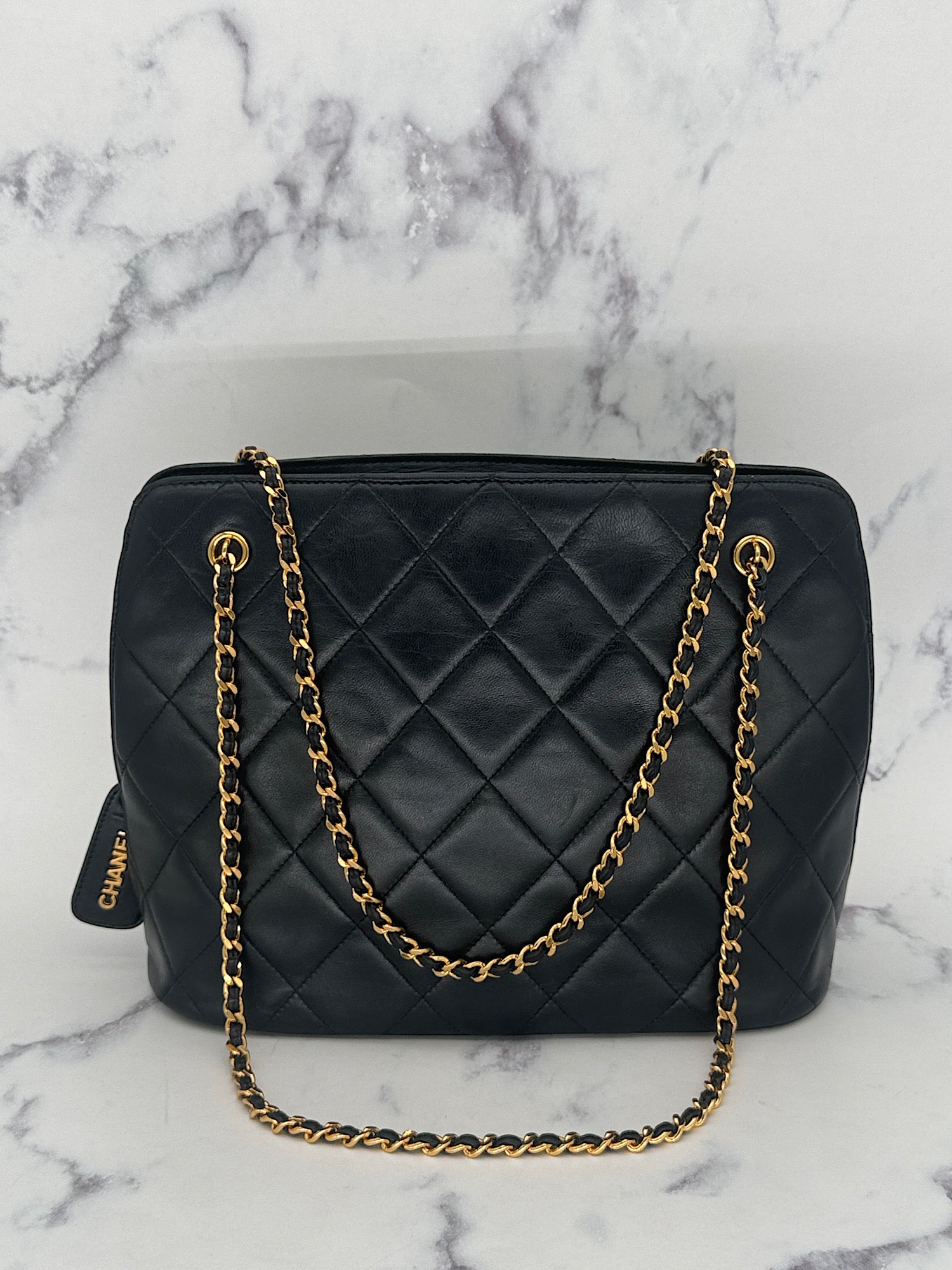 Chanel Black Matelasse Shoulder Bag