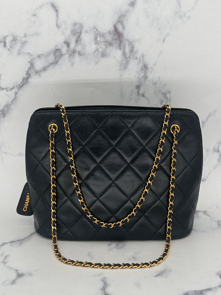 Chanel Black Matelasse Shoulder Bag
