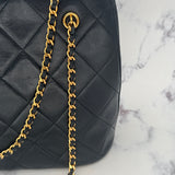 Chanel Black Matelasse Shoulder Bag