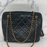 Chanel Black Matelasse Shoulder Bag