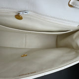 Chanel White Chevron Shoulder Bag
