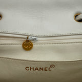 Chanel White Chevron Shoulder Bag