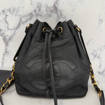 Chanel Decacoco Caviar Drawstring Bag