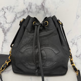 Chanel Decacoco Caviar Drawstring Bag