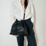 Chanel Decacoco Caviar Drawstring Bag