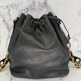 Chanel Decacoco Caviar Drawstring Bag