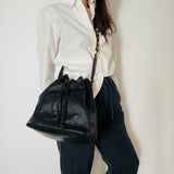 Chanel Decacoco Caviar Drawstring Bag