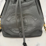 Chanel Decacoco Caviar Drawstring Bag