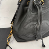 Chanel Decacoco Caviar Drawstring Bag