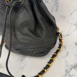 Iconic Chanel Lambskin Drawstring Bag