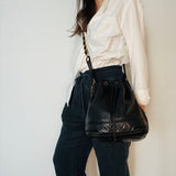 Iconic Chanel Lambskin Drawstring Bag