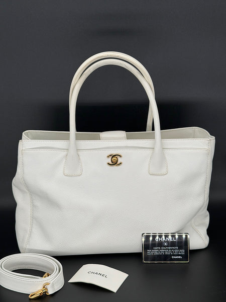 Chanel White Executive Bag