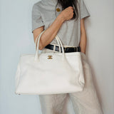 Chanel White Executive Bag