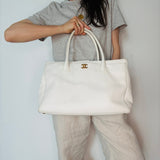 Chanel White Executive Bag