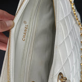 Chanel White Matelasse Shoulder Bag