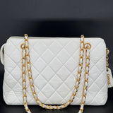Chanel White Matelasse Shoulder Bag