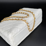 Chanel White Matelasse Shoulder Bag
