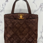Chanel Suede Turnlock Tote
