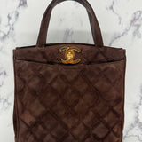 Chanel Suede Turnlock Tote