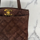 Chanel Suede Turnlock Tote