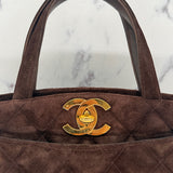 Chanel Suede Turnlock Tote
