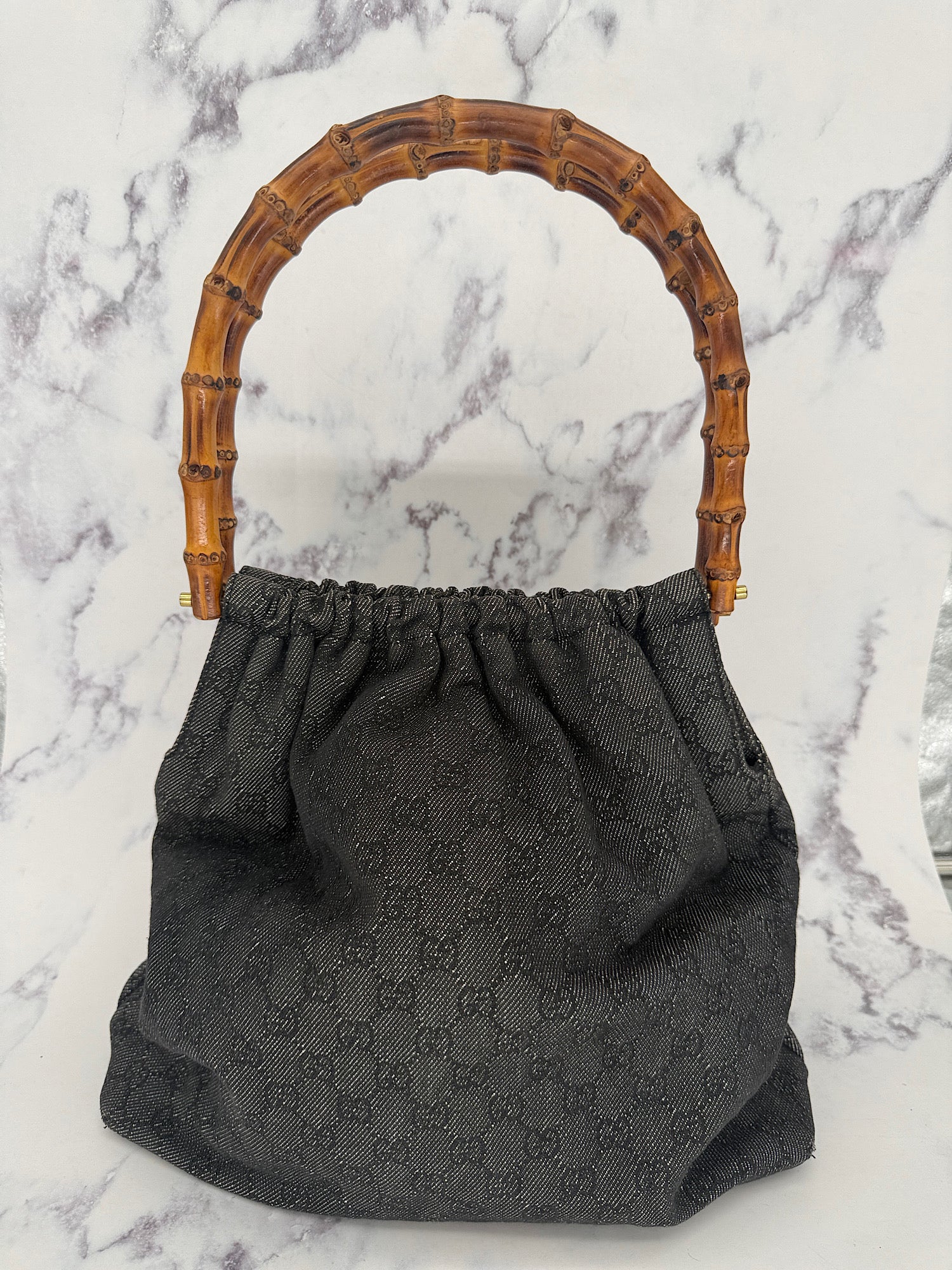 Gucci Bamboo Denim Bag