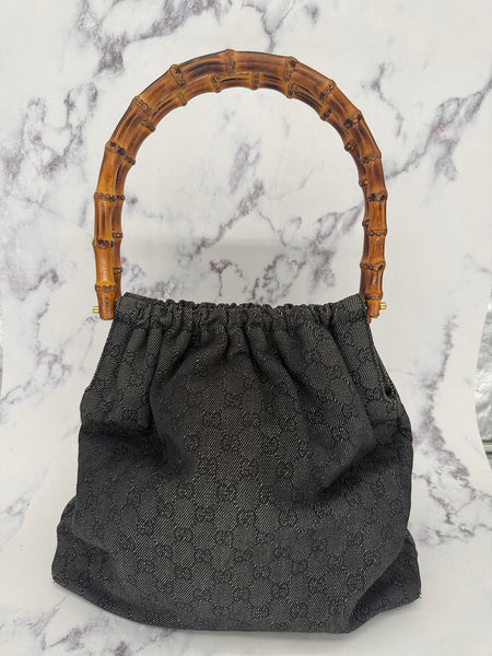 Gucci Bamboo Denim Bag
