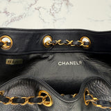 Rare Chanel Drawstring bag in Navy