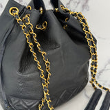 Rare Chanel Drawstring bag in Navy