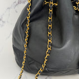 Rare Chanel Drawstring bag in Navy