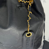 Rare Chanel Drawstring bag in Navy