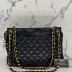 Chanel Navy Double Chain Tote