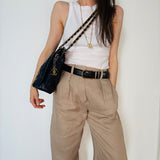 Chanel Navy Double Chain Tote