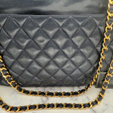 Chanel Navy Double Chain Tote