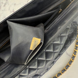 Chanel Navy Double Chain Tote