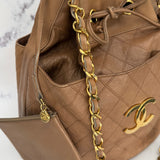 Rare Chanel Bucket Bag in Dark Beige