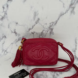 Rare Chanel Logo Camera Bag in Red