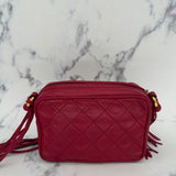 Rare Chanel Logo Camera Bag in Red