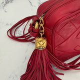 Rare Chanel Logo Camera Bag in Red