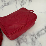 Rare Chanel Logo Camera Bag in Red