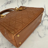 Medium Lady Dior in Rare Caramel Brown