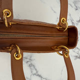 Medium Lady Dior in Rare Caramel Brown