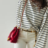 Rare Chanel Decacoco Mini Bucket Bag in Red