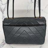 Chanel V-Stitch Turnlock Shoulder Bag