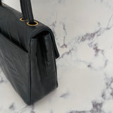 Chanel V-Stitch Turnlock Shoulder Bag