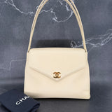 Rare Chanel Caviar Kelly Bag in Cream